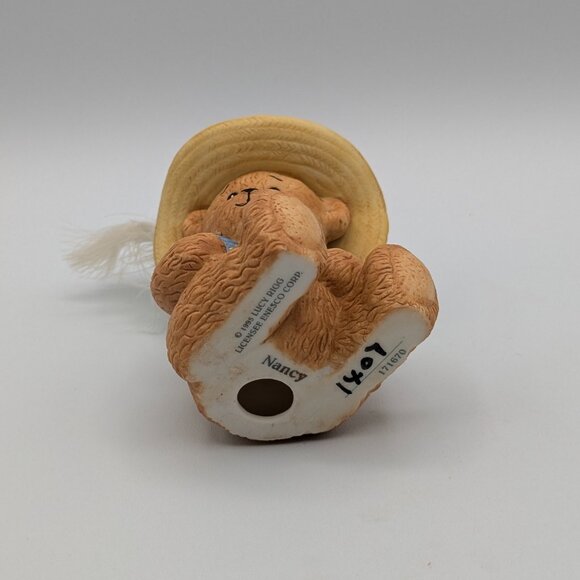 Chapeau Noelle "Forget-Me-Not" Nancy Bear with Flowers (171670) 1995 - Picture 7 of 10